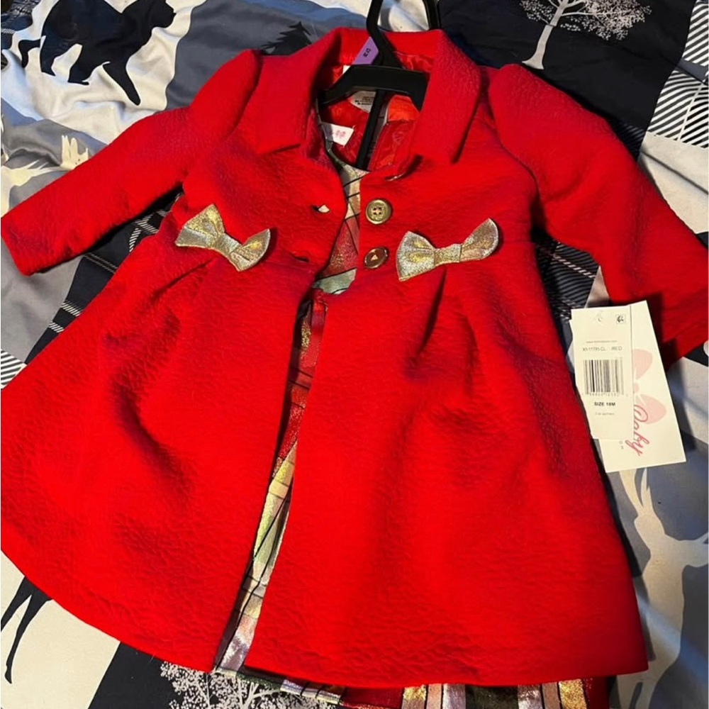 Bonnie Jean toddler Dress & Coat NWT